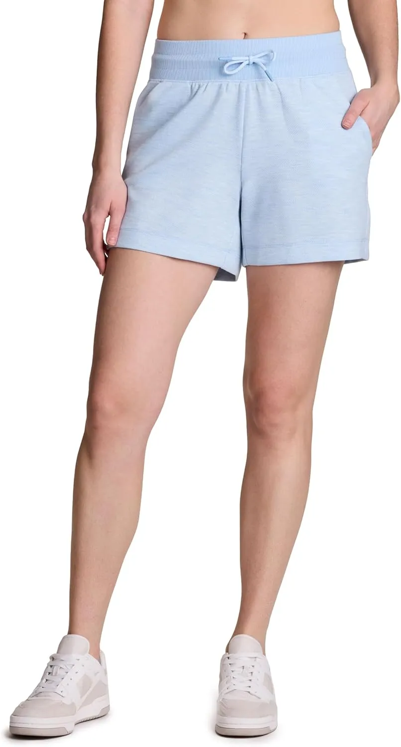 RBX Women's Lounge Short, Buttery Soft Luxe Athleisure Fabric Yoga Gym Shorts with Pockets and Drawstring Waistband