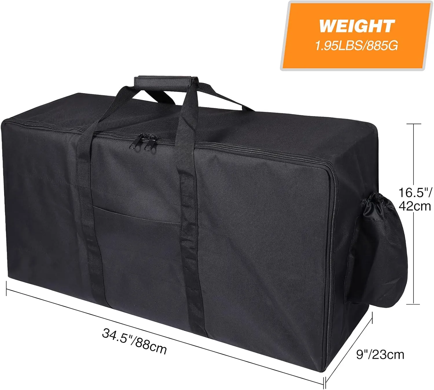 REDCAMP Camp Stove Burner Carry Bag for 2 Burner Stove, Large Stove Carry Case for Double Burner Stove Gas Grill Accessories, 34.5" L x 9" W x 16.5" H