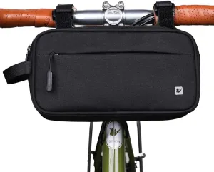 Rhinowalk Bike Handlebar Bag ，Professional Exercise Bike Bag ，Multifunctional Mountain Bike Crossbar Front Bag Road Bike Basket Bicycle Frame Bag Waist Shoulder Bag，Black Green (Black)