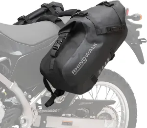 Rhinowalk Motorcycle Saddle Bags Waterproof Motorbike Panniers Motor Side Bag 18L (9L*2) Powersports Saddle Bag for Most Motorcycles Black, 1 Pair