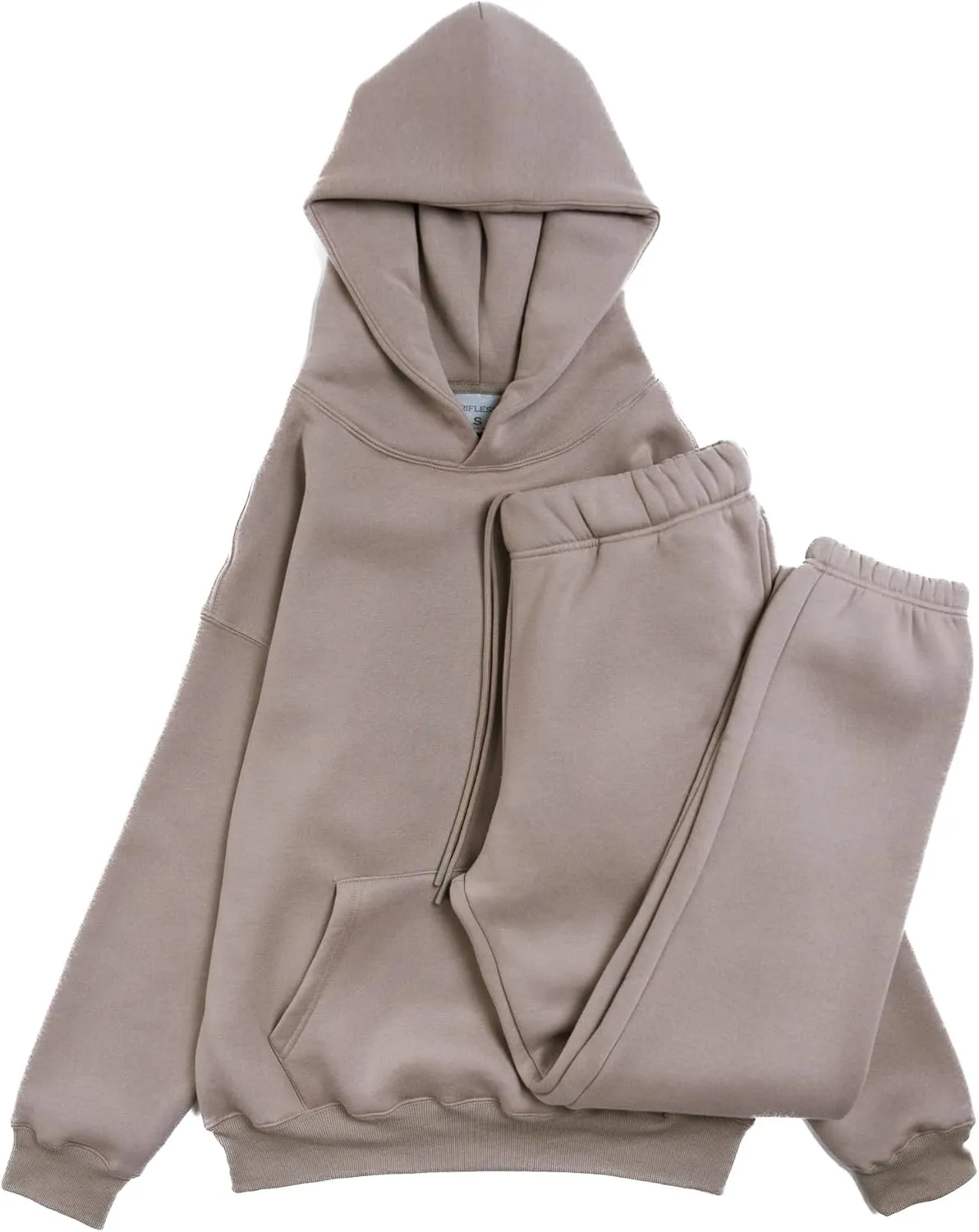 RIFLESSI Men's Women's Premium Heavyweight Cotton Fleece 2 Piece Hoodie Pullover Jogger Sweatsuit Tracksuit Set