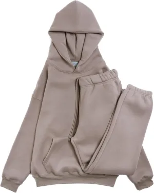 RIFLESSI Men's Women's Premium Heavyweight Cotton Fleece 2 Piece Hoodie Pullover Jogger Sweatsuit Tracksuit Set