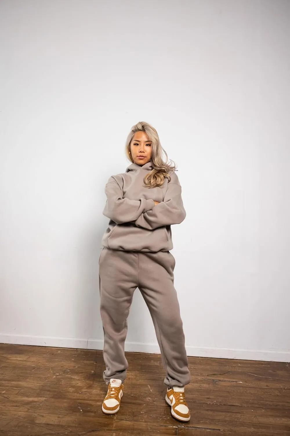 RIFLESSI Men's Women's Premium Heavyweight Cotton Fleece 2 Piece Hoodie Pullover Jogger Sweatsuit Tracksuit Set