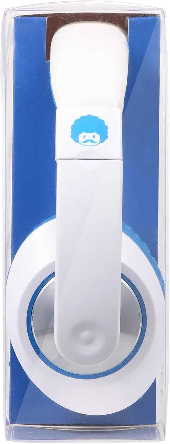 rockpapa Comfort Kids Headphones for School, Lightweight Childrens Boys Girls Teens Over-Ear Headphones Wired 3.5mm for CD DVD Player Tablet Phone Travel White/Blue