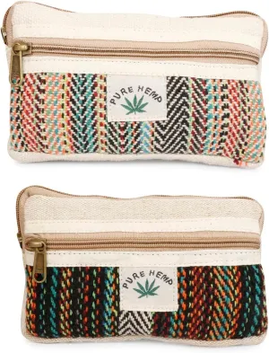 Sajtox Zip Pouch Combo – Multi-Use Pure Hemp Pouch (Set of 2), 7x4 Inch, Eco-Friendly Storage Solution