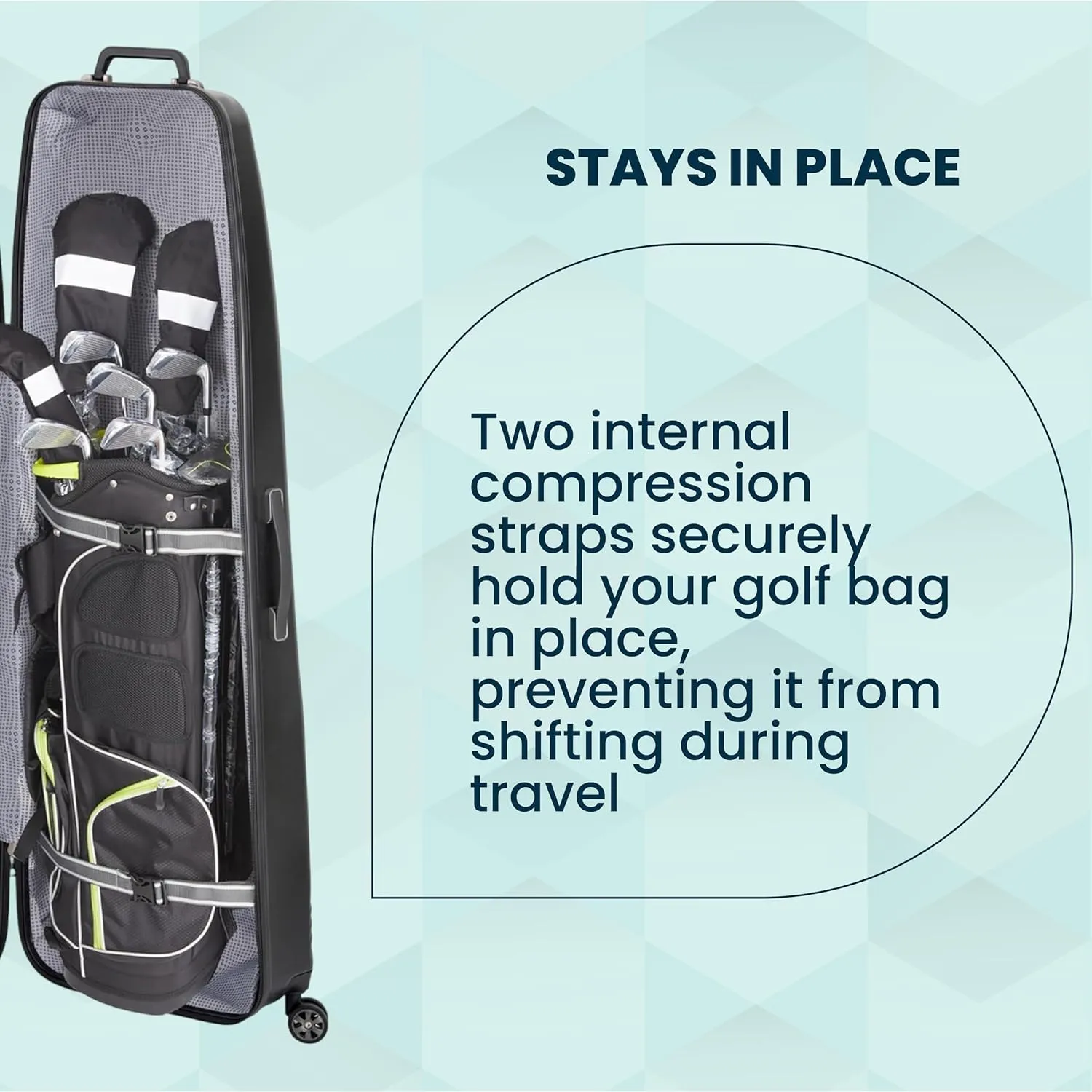 Samsonite Fairway Molded Golf Travel Cover, Polycarbonate Hard Case, Golf Bag Luggage, Ideal for Airlines
