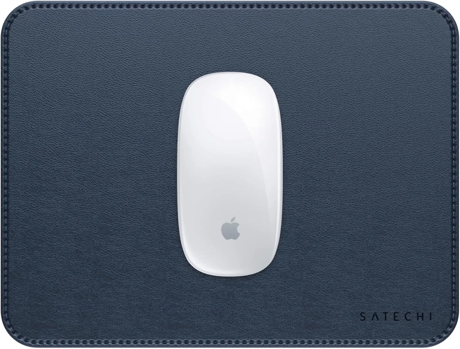 Satechi Vegan-Leather Ergonomic Mouse Pad - Reversible, Scratch and Water Resistant, Easy to Clean - Desk Pad for Office and Home, 9.8' x 7.5' x 0.14' Blue