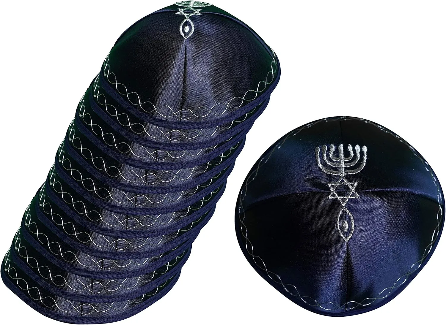 Satin Set Lot Kippah Hat for Men & Kids –Beautifully, Breathable, Comfy, Soft, Yamaka Kippa