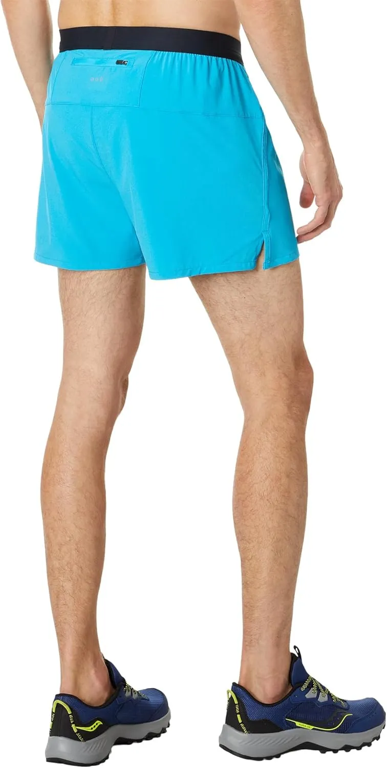 Saucony Outpace 3" Shorts for Men Offers Lightweight Stretch Woven Fabric, and Elastic Waistband