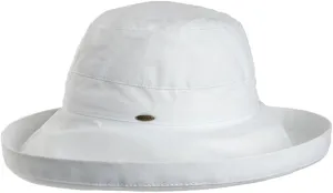 Scala Women's Cotton Hat with Inner Drawstring and Upf 50  Rating