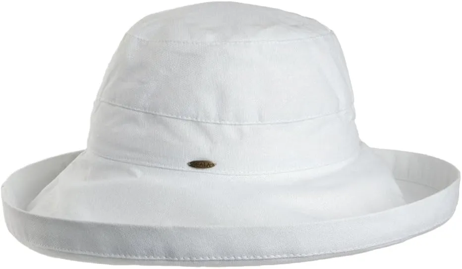 Scala Women's Cotton Hat with Inner Drawstring and Upf 50  Rating