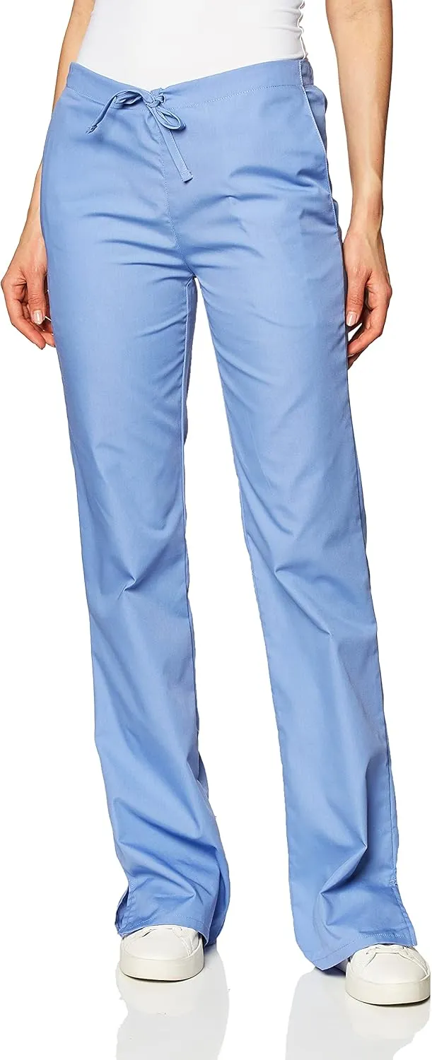 Scrub Pants for Women Workwear Originals Drawstring Waist with Flare Leg 4101