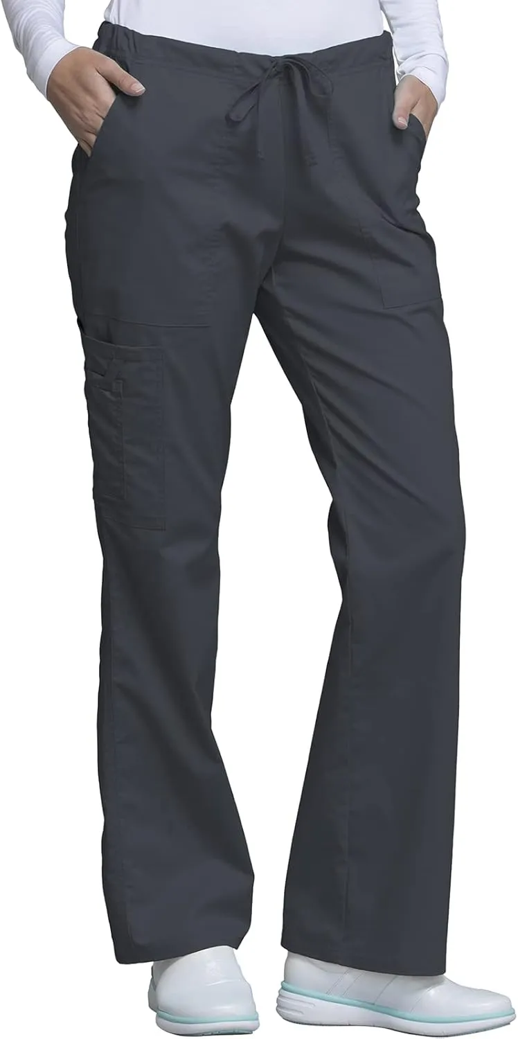 Scrubs for Women Workwear Core Stretch Drawstring Cargo Scrub Pants 4044