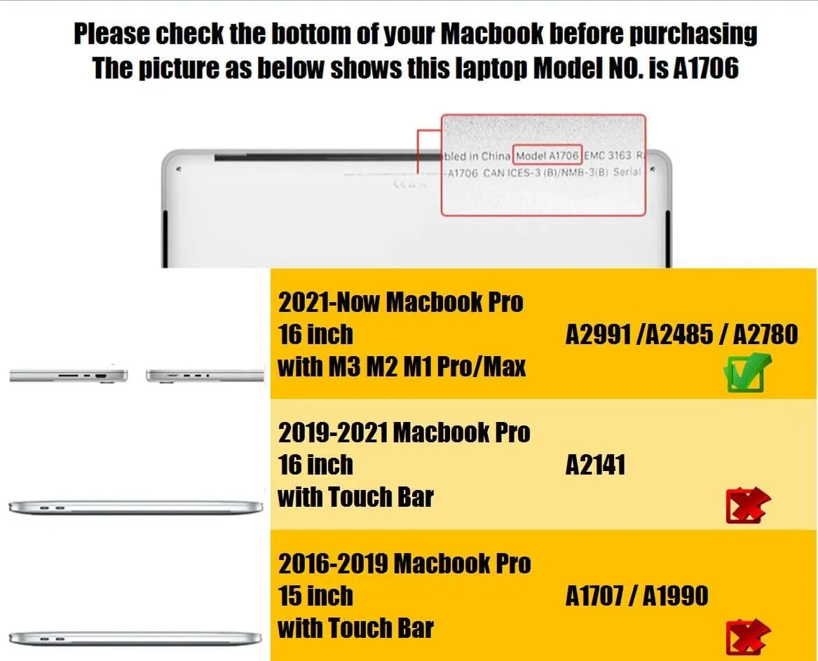 Se7enline Compatible with MacBook 16 inch Case Model A2485 A2780 A2991 A3403 for 2021/2022/2023/2024 16-inch M4 M3 M2 M1Hard Shell Case&Keyboard Cover&Track Pad Protector, Afterglow Spindrift