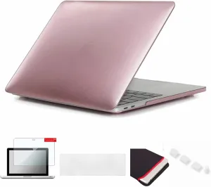 Se7enline Compatible with MacBook Pro Case 15 inch A1707/A1990 Soft-Touch Hard Cover 2016-2018 for Mac Pro 15 with Touch Bar&Sleeve Bag&Keyboard Cover Skin&Screen Protector&Dust Plug Set, Rose Gold