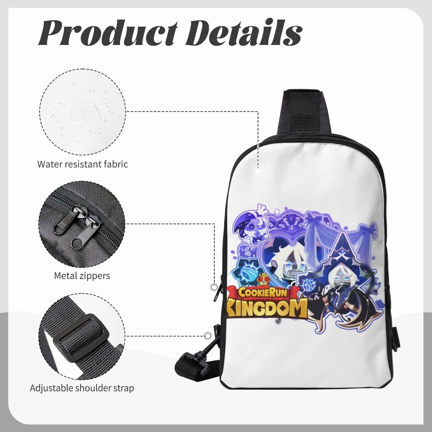 Shadow Milk Cookie Cartoon Print Children'S Sports Casual Fashion Crossbody Bag, Chest Bag