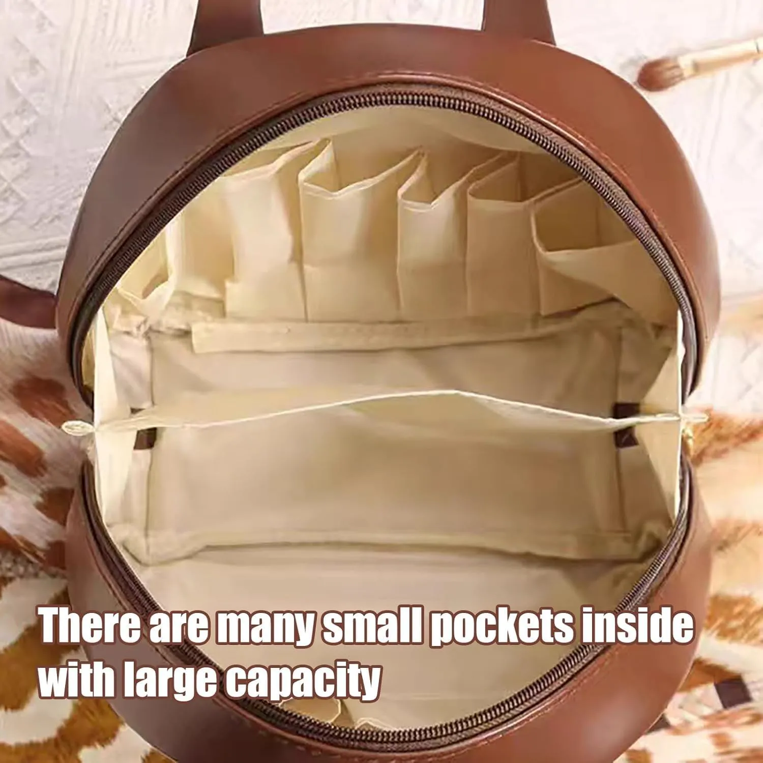 Shell Shaped Cosmetic Bag, Multi Layered Shell Shaped Cosmetic Bag, Pu Toiletry Bag With Handle, For Travel (Black)