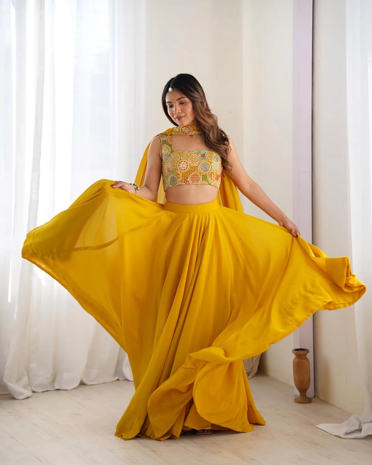 Shiv Collection Indian Style Pure Soft Fox Georgette Lehengha Choli With Dupatta