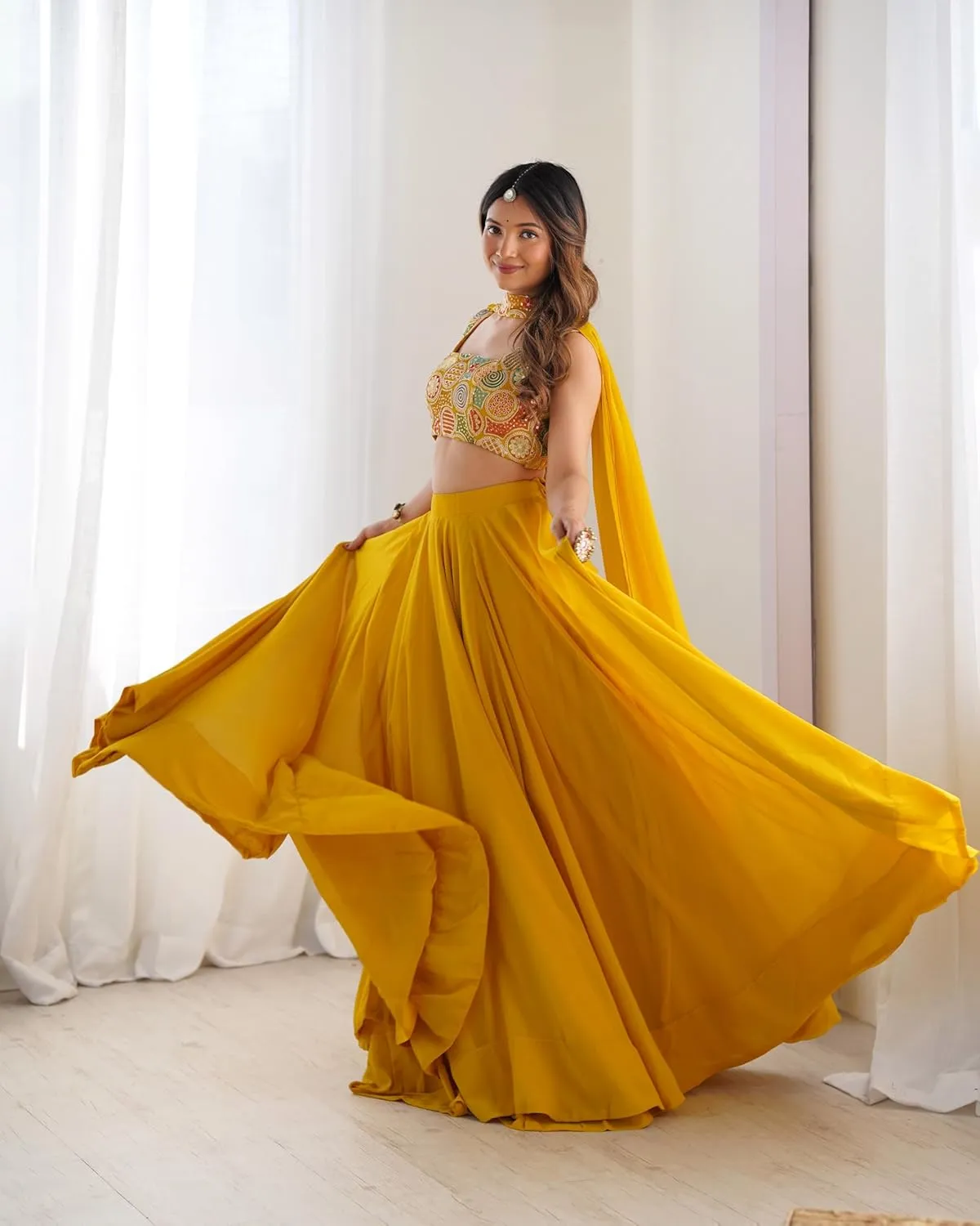 Shiv Collection Indian Style Pure Soft Fox Georgette Lehengha Choli With Dupatta