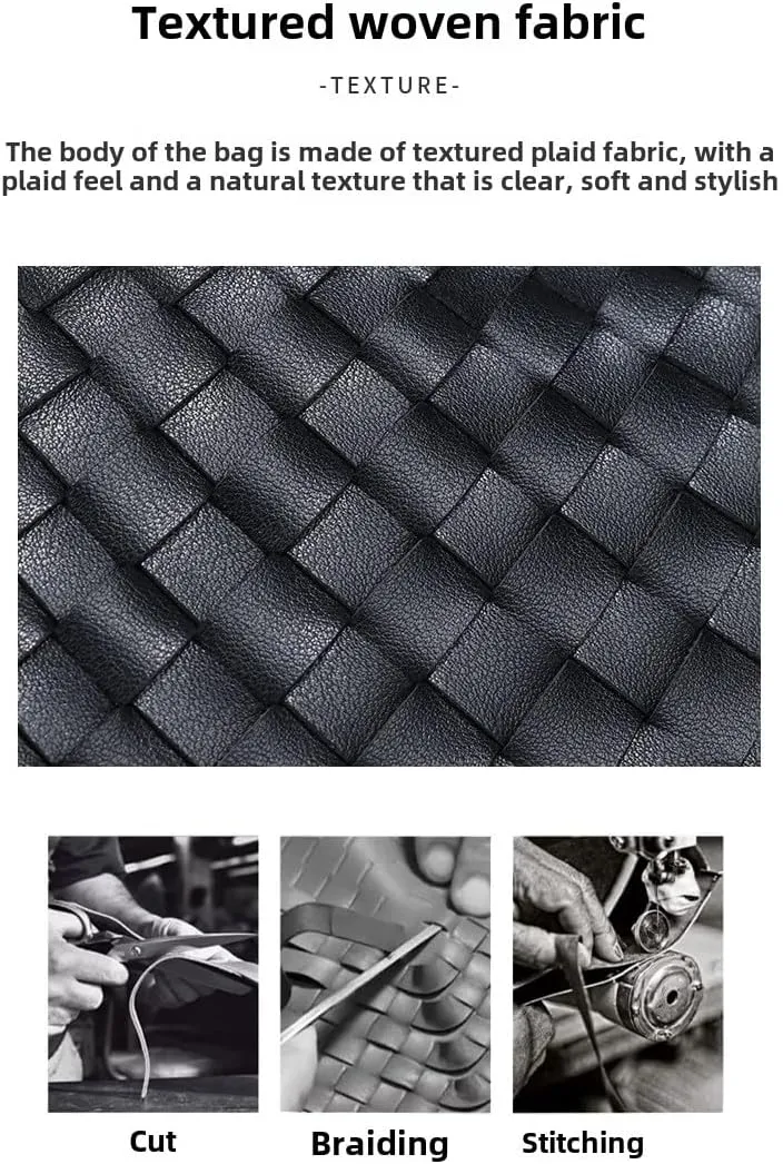 Shoulder Bag, Made of Textured PU Fabric, Chic Plaid Design, Ample Interior Space, Perfect for Everyday Use or Travel