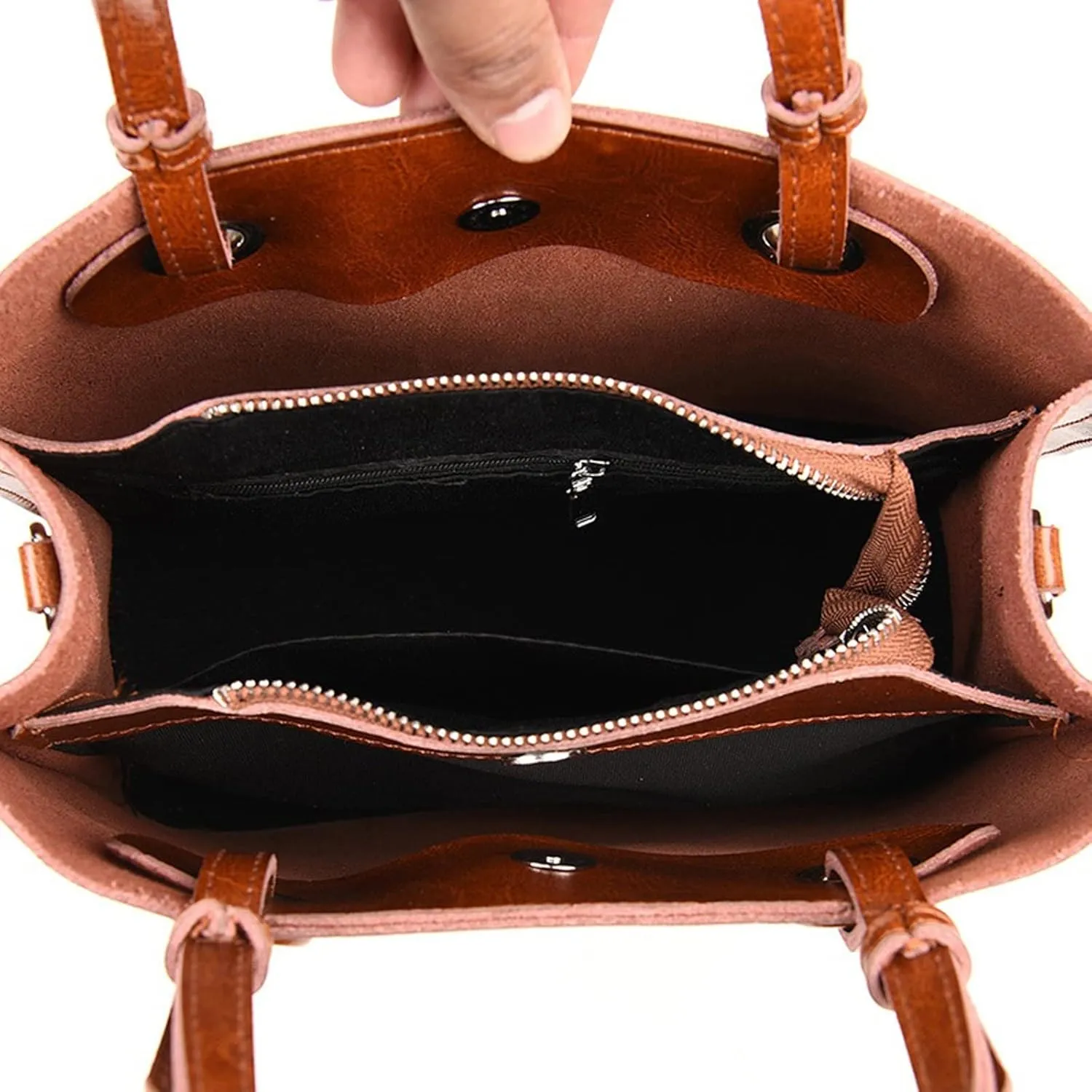 Shoulder Bags Middle-Aged Female Bag Mother Bag, Lady Handbag, Soft Leather Large-Capacity Casual One-Shoulder Messenger Bag(Black)