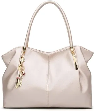 Shoulder Bags PU Leather Women Bags Top-Handle Bag Ladies Shoulder Bags for Women Women Handbags(Beige)