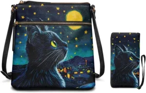 Shoulder Wallet 2Pcs, Leather Shoulder Bags with Belt Wallet Set of 2 Lightweight & Portable for Travel & Shopping