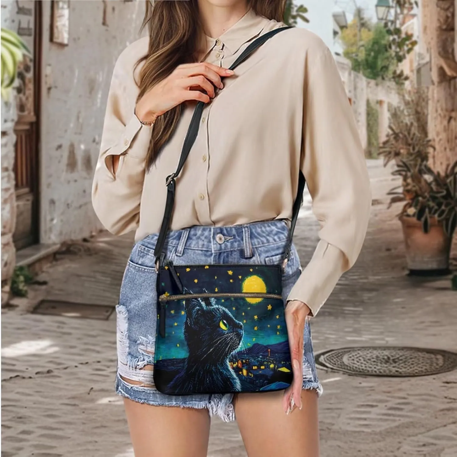 Shoulder Wallet 2Pcs, Leather Shoulder Bags with Belt Wallet Set of 2 Lightweight & Portable for Travel & Shopping