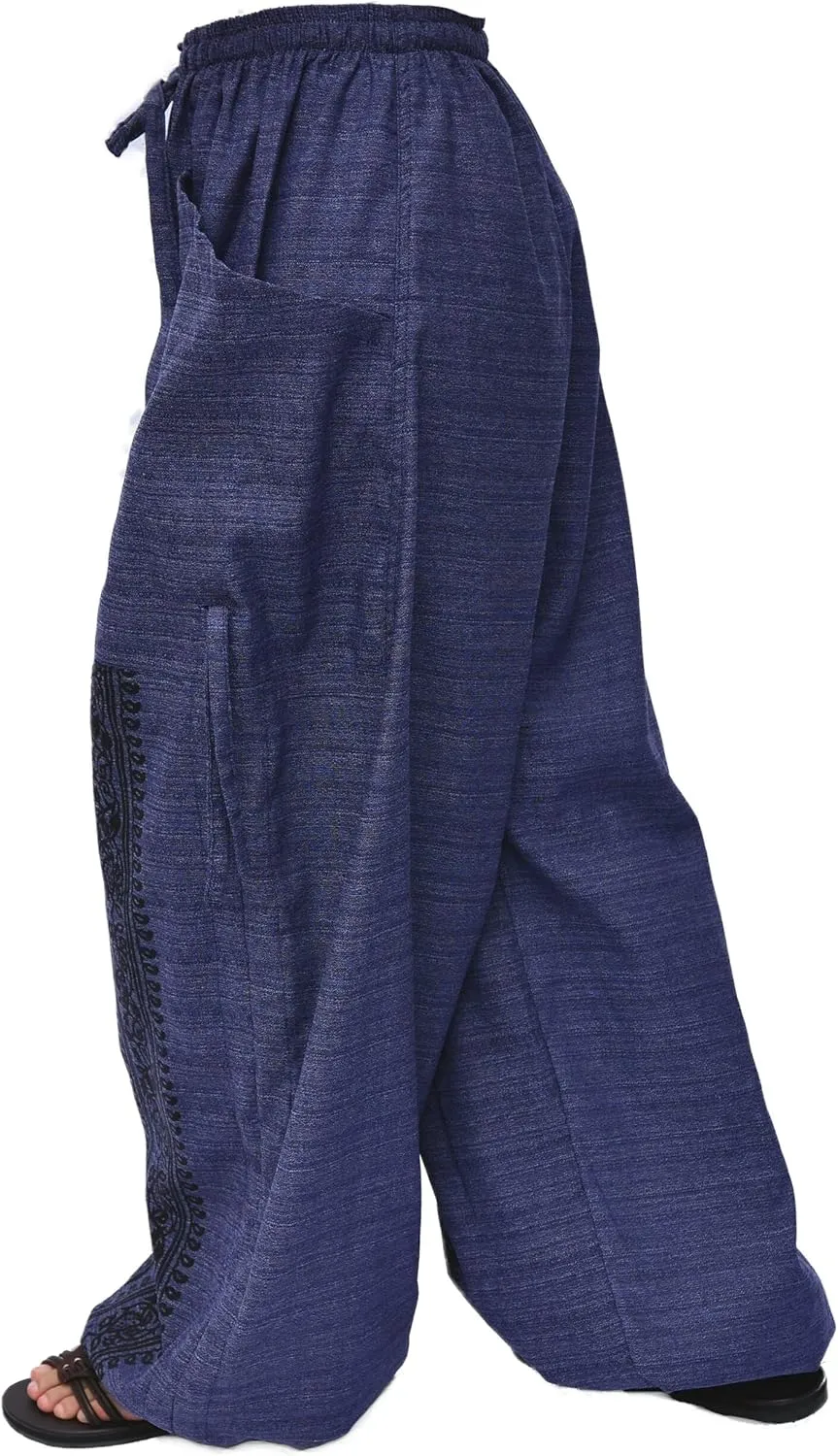 Siamrose Casual Yoga Harem Pants Men Women Baggy Lounge Trousers, 2 Pockets Adjustable Length