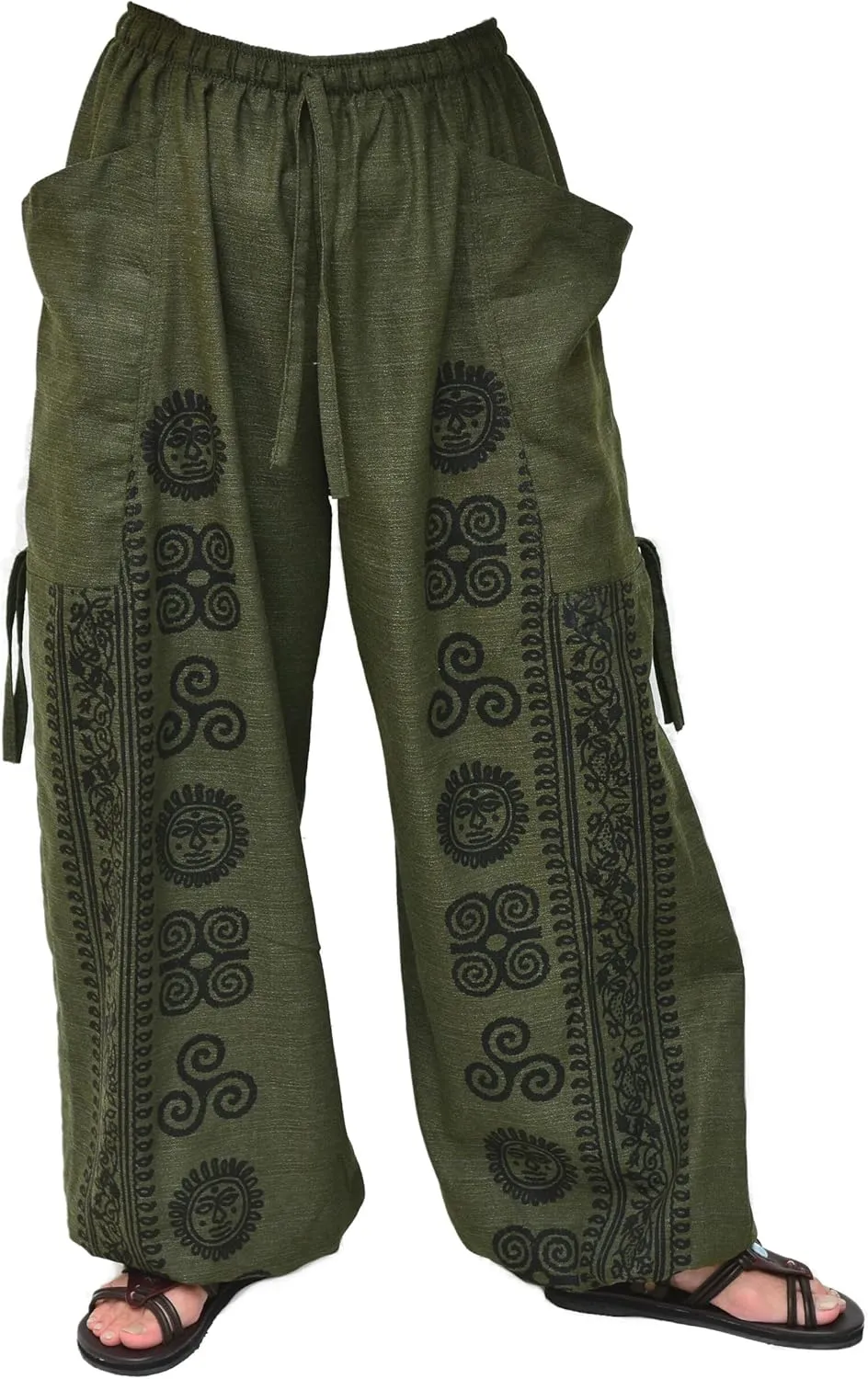 Siamrose Casual Yoga Harem Pants Men Women Baggy Lounge Trousers, 2 Pockets Adjustable Length