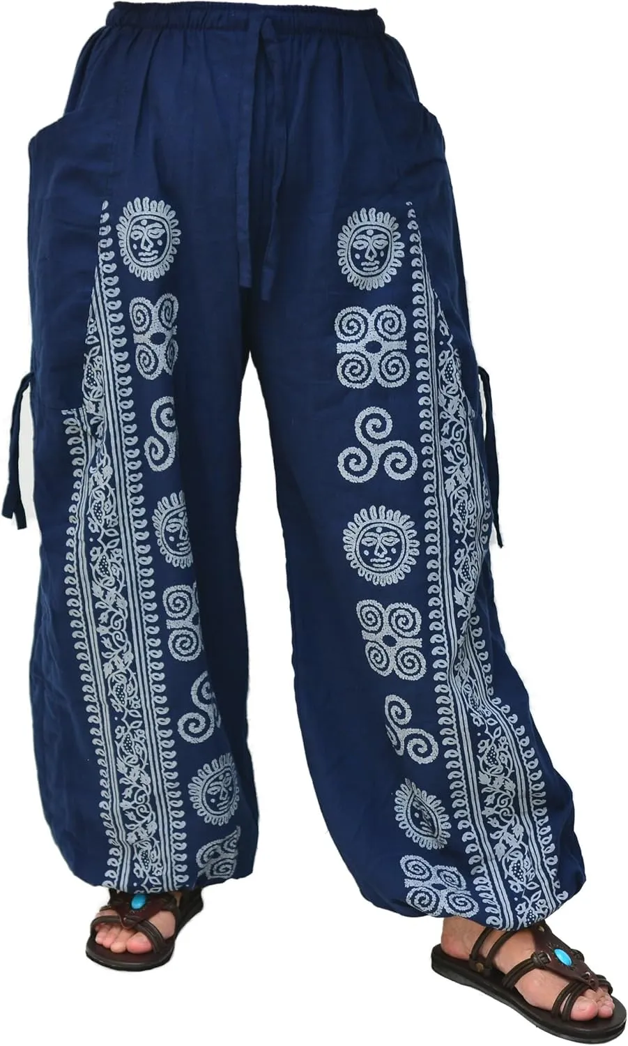 Siamrose Yoga Harem Pants Men Women Baggy Casual Lounge Trousers Adjustable Length 2 Pockets