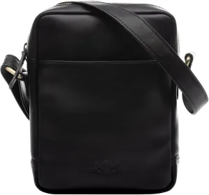 SID & VAIN messenger bag DUBLIN small shoulder courier bag real leather cross-body bag vertical leather bag Unisex black