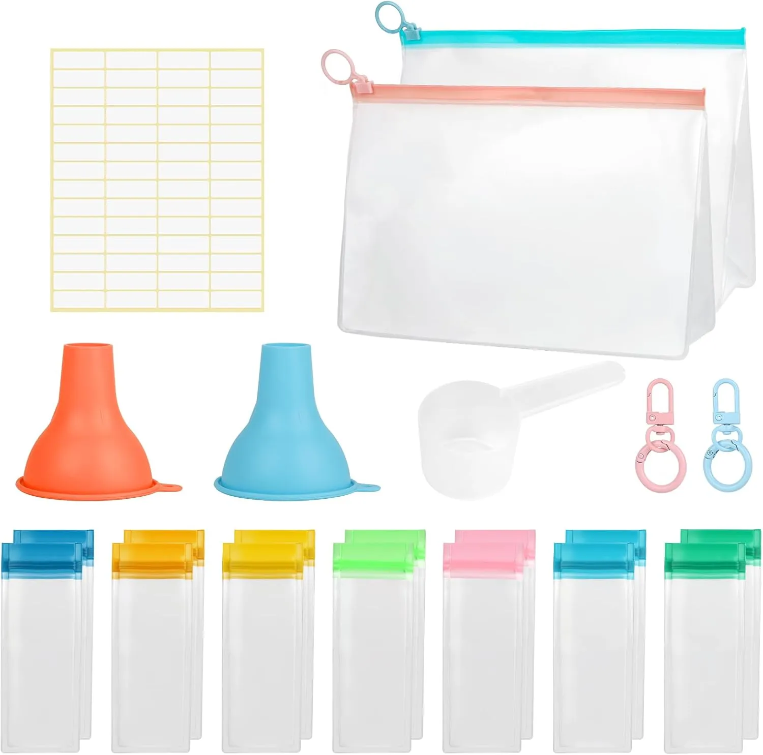 Single Dose Powder Containers Bag Set Of Powder Bags,Portable Protein Powder Bag Travel Powder Supplement Bags Suitable For Exercise, Fitness, Travel, Business Trips