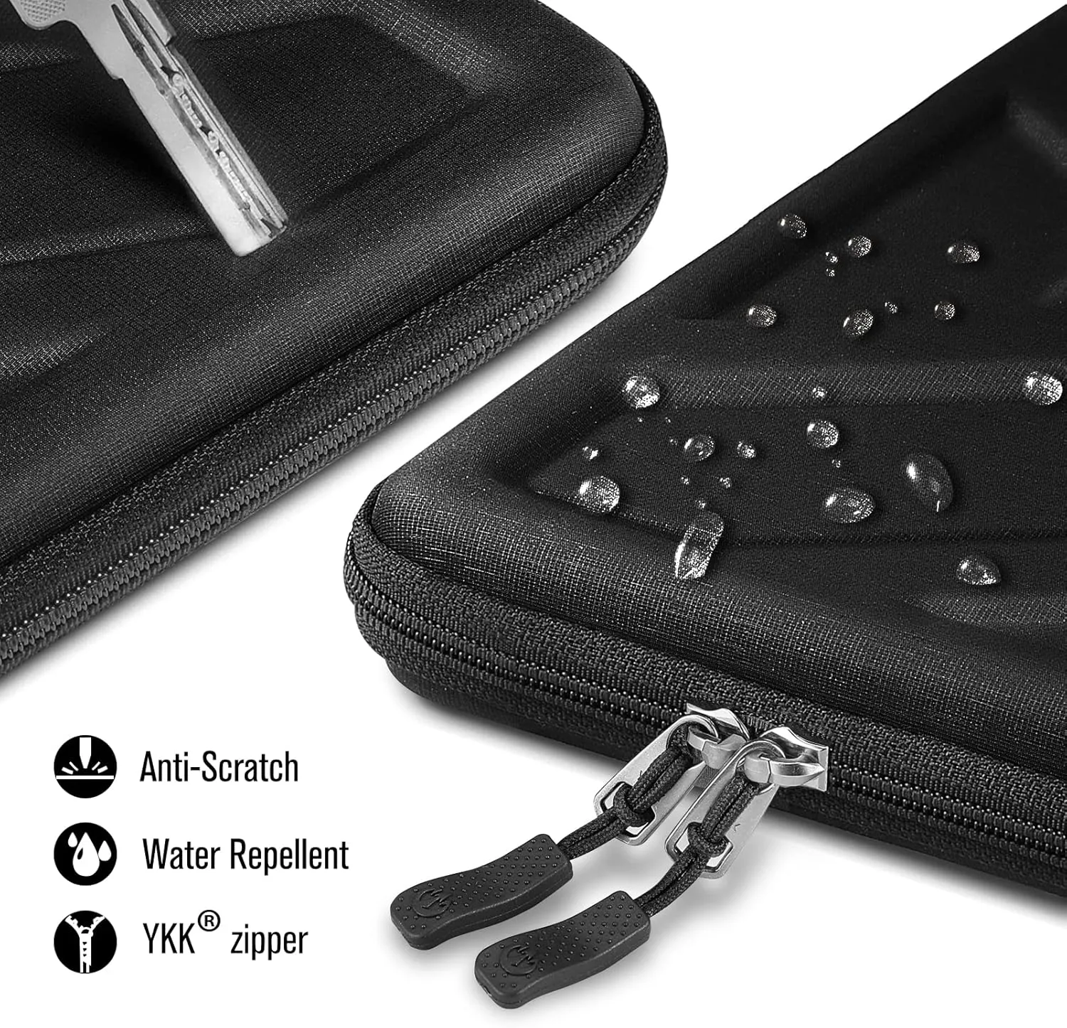 SITHON Hard Shell Laptop Sleeve Case for 11.6-inch Chromebook, Shock Absorption Computer Carrying Bag for 11.6” Samsung Chromebook 4/3/2, 12.4” Surface Laptop, 11.6'' Lenovo/Acer/HP Ultrabook (Black)