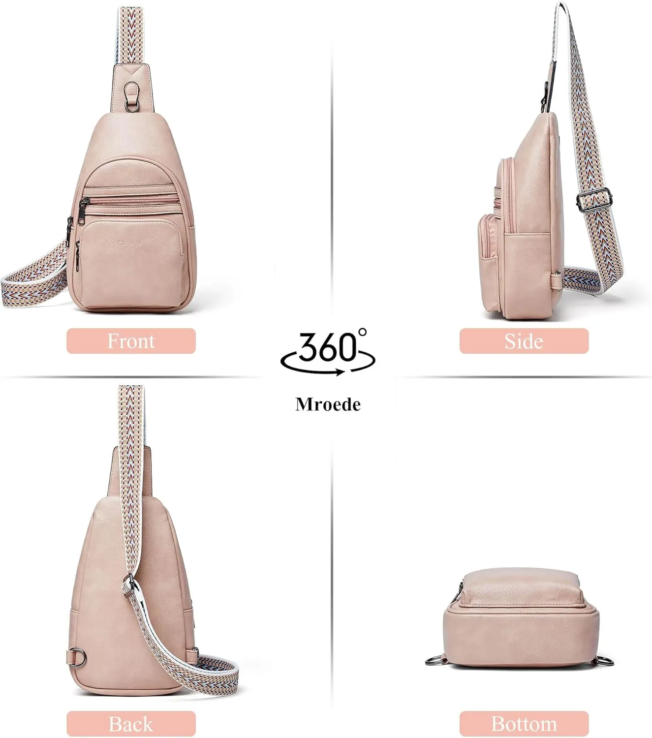 Sling Bag Crossbody Bags for Women Fanny Packs Purse Backpack Casual Daypacks for Travel Work Shopping