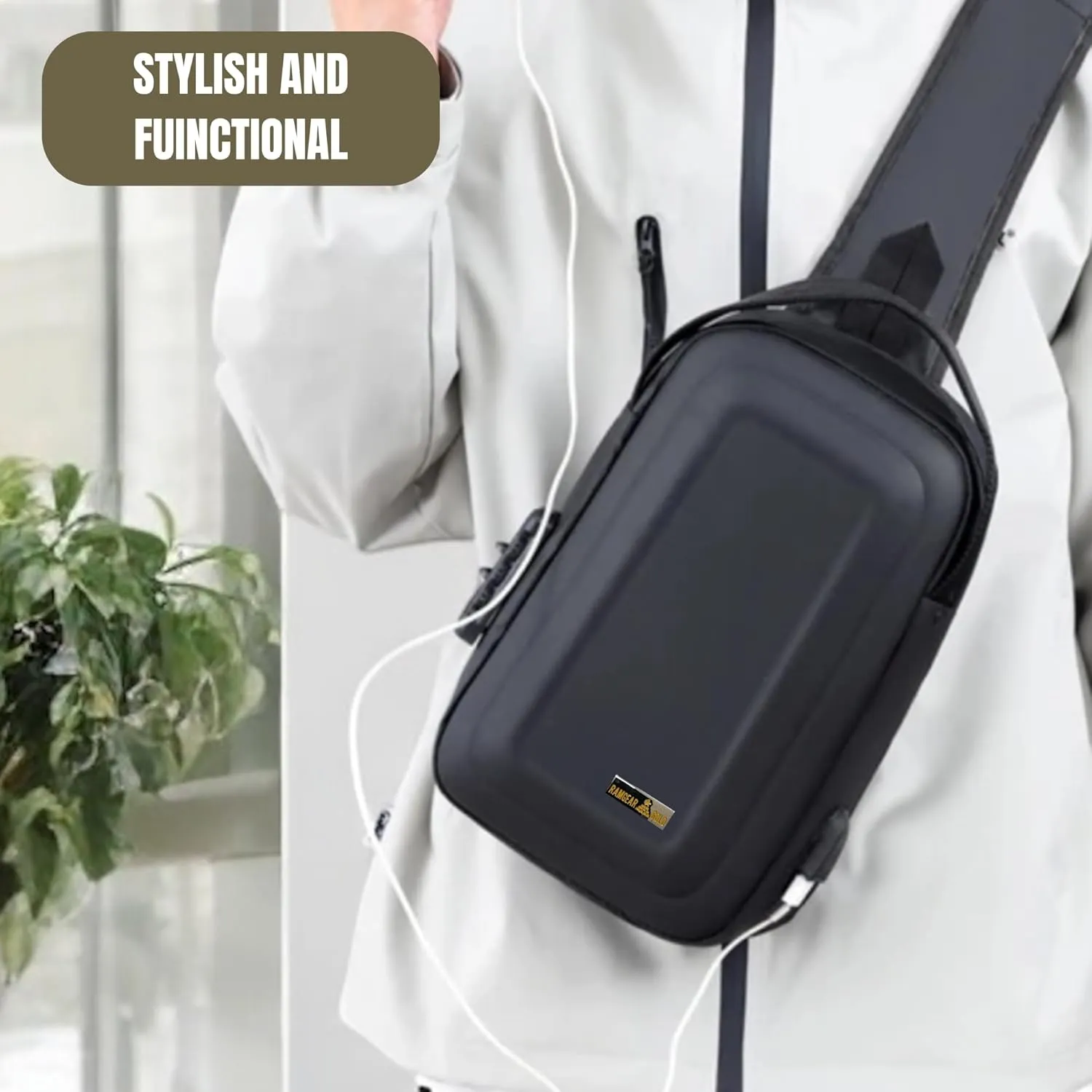 Sling Chest Bag for Men - Crossbody Man Purse