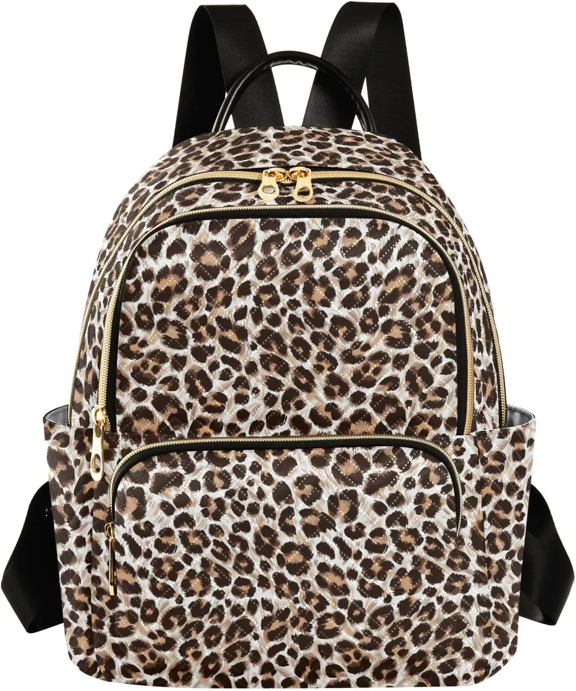 Small Backpack Purse for Women, Leopard Cheetah Print Travel Bag Casual Daypack Shoulder Bag