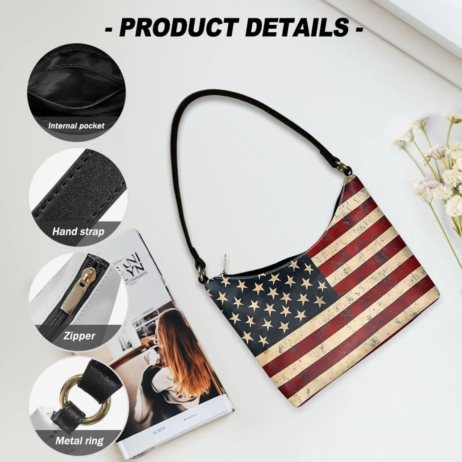 Small Crescent Shoulder Bag Underarm Purse for Women Ladies Lightweight Pu Leather Tote Bag Clutch Handbag Travel