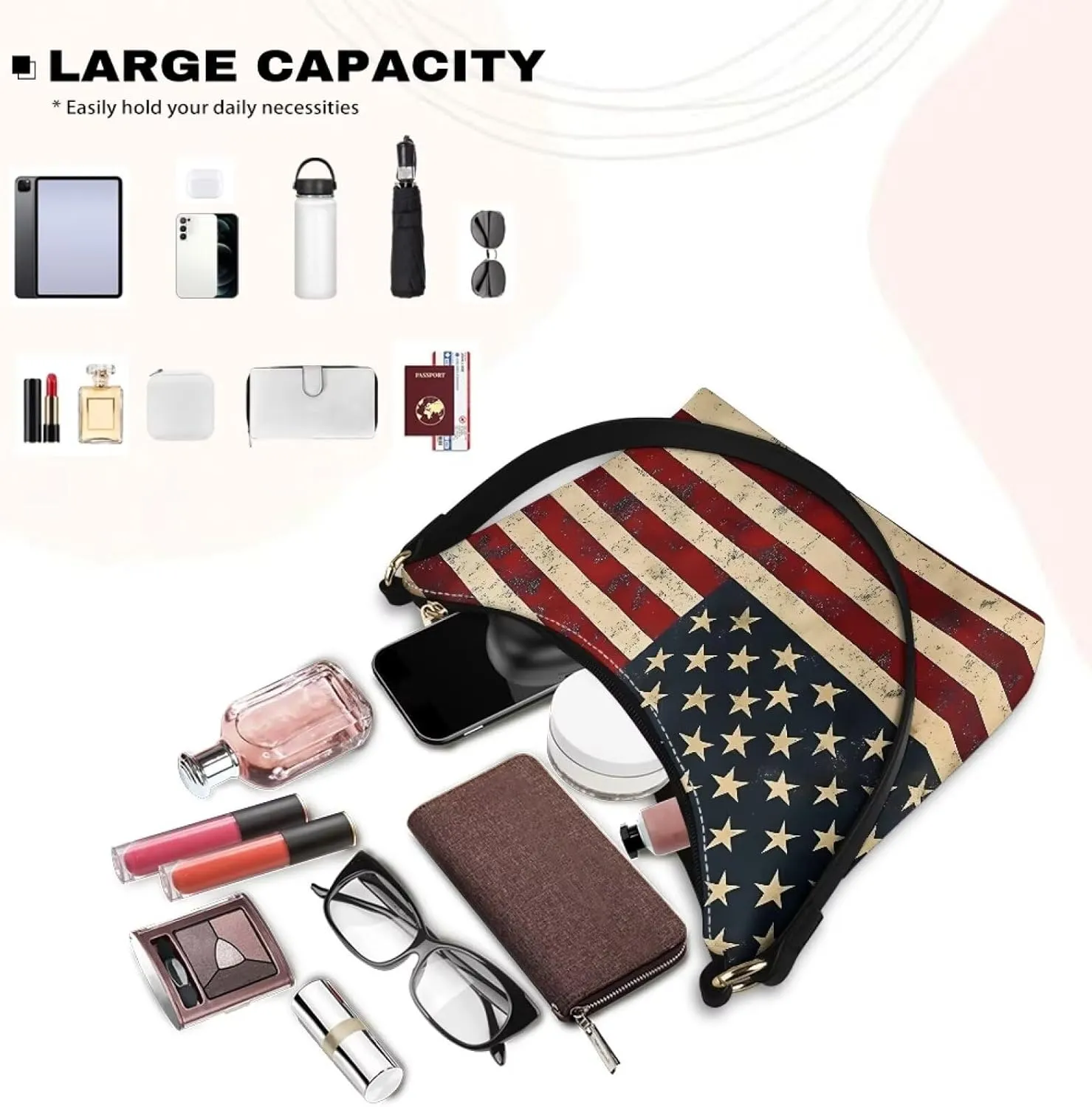 Small Crescent Shoulder Bag Underarm Purse for Women Ladies Lightweight Pu Leather Tote Bag Clutch Handbag Travel