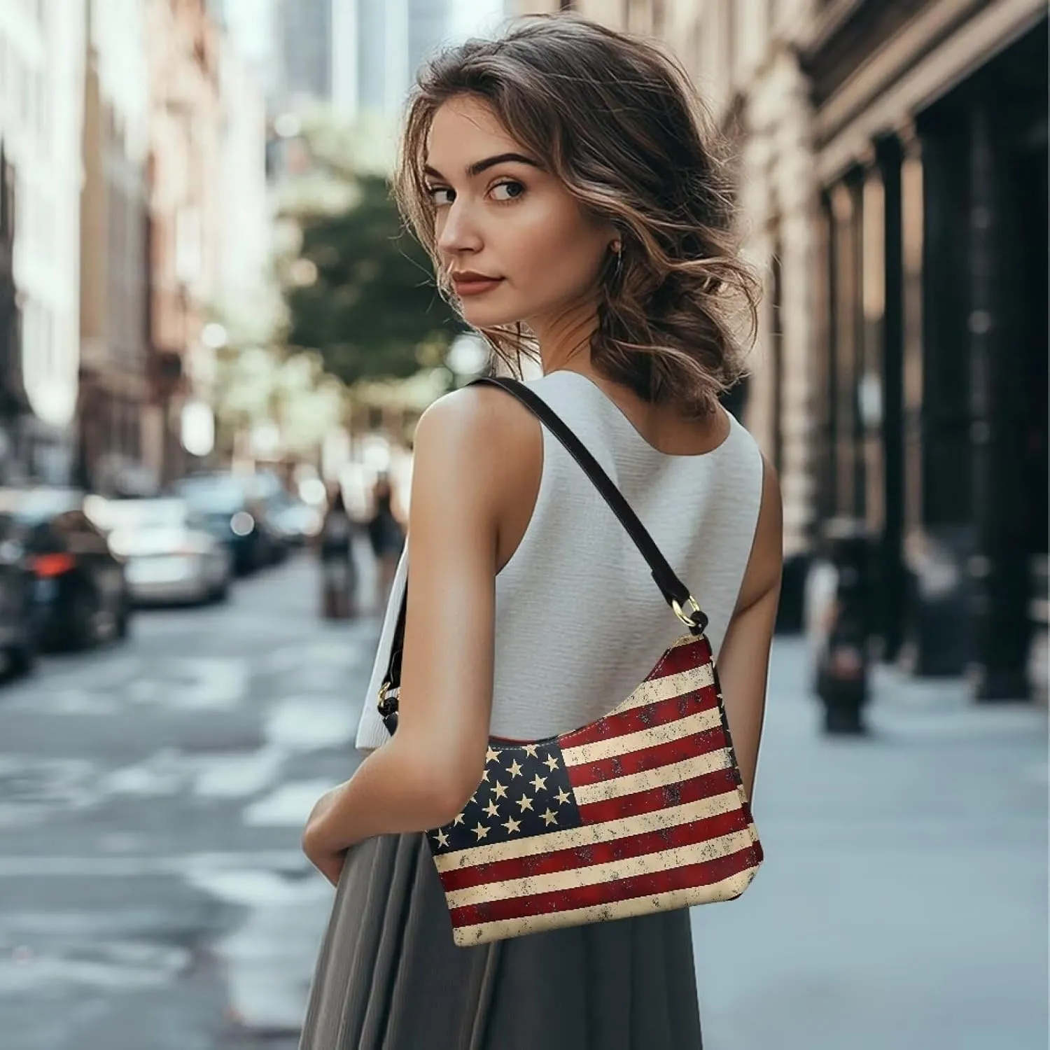 Small Crescent Shoulder Bag Underarm Purse for Women Ladies Lightweight Pu Leather Tote Bag Clutch Handbag Travel