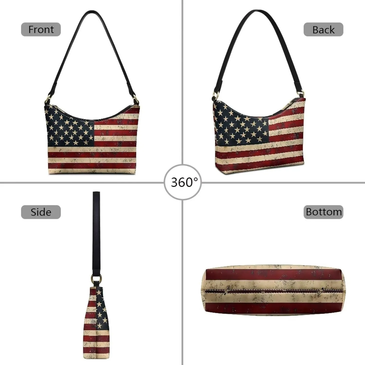 Small Crescent Shoulder Bag Underarm Purse for Women Ladies Lightweight Pu Leather Tote Bag Clutch Handbag Travel
