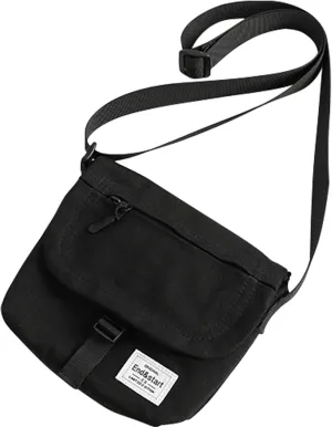 Small Crossbody Bag for Men, Canvas Messenger Bag Shoulder bag, Mens Crossbody Bag Travel Bag Man Purse Mens Bag, Unisex Small Shoulder Bag for Phone Passport (Black)