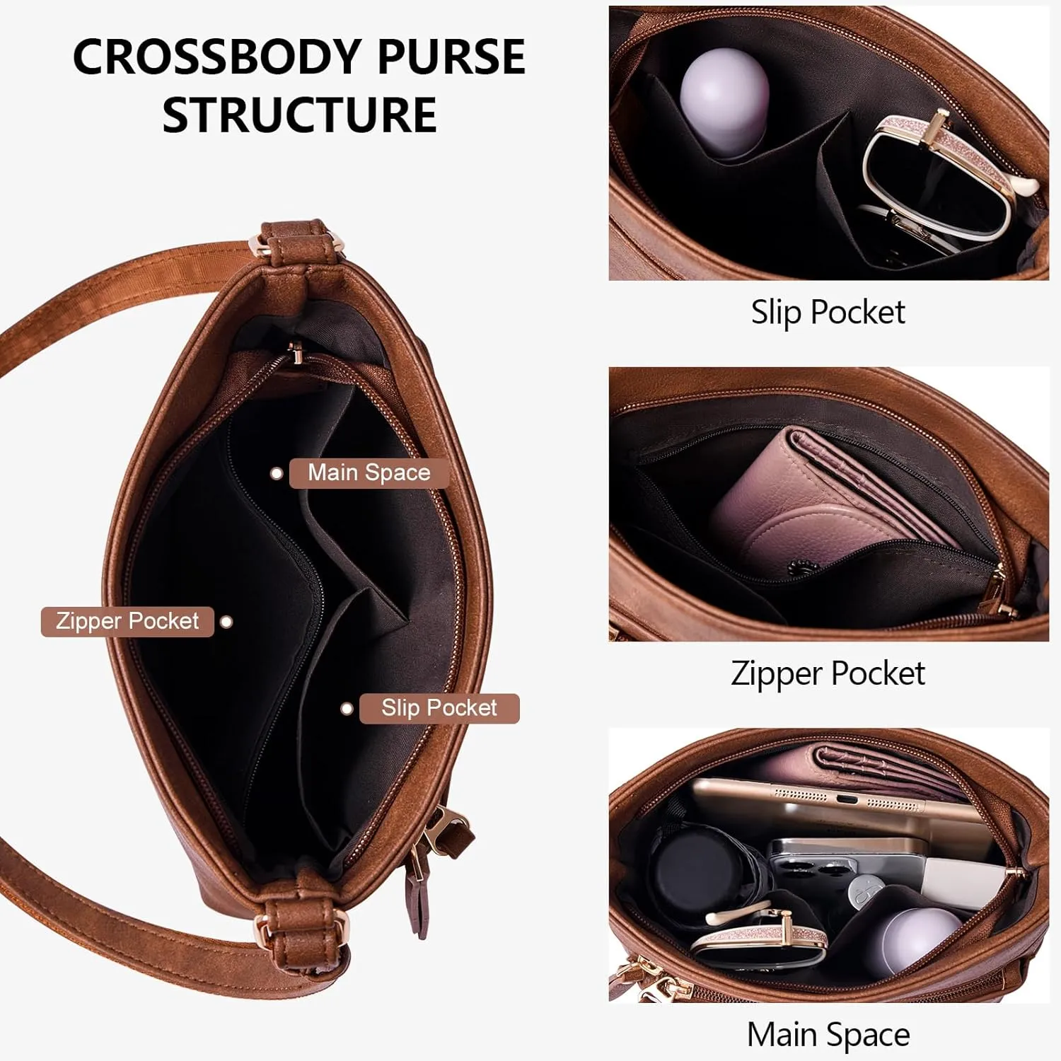 Small Crossbody Bags for women,Soft Leather Cell Phone Purse Lightweight,Little Crossbody Purses Women Trendy with Card slots