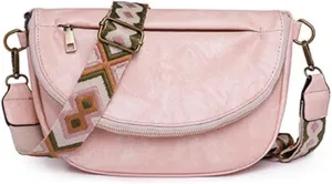 Small Crossbody Sling Bag Unisex Crescent Bag, Nylon Leather Handbags Hobo Bags for Women Shop And Travel