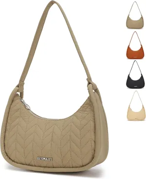 Small Handbag Shoulder Bag for Women/Ladies, Trendy Armpit Bag Quilted Underarm Bag Jacquard Evening Bag
