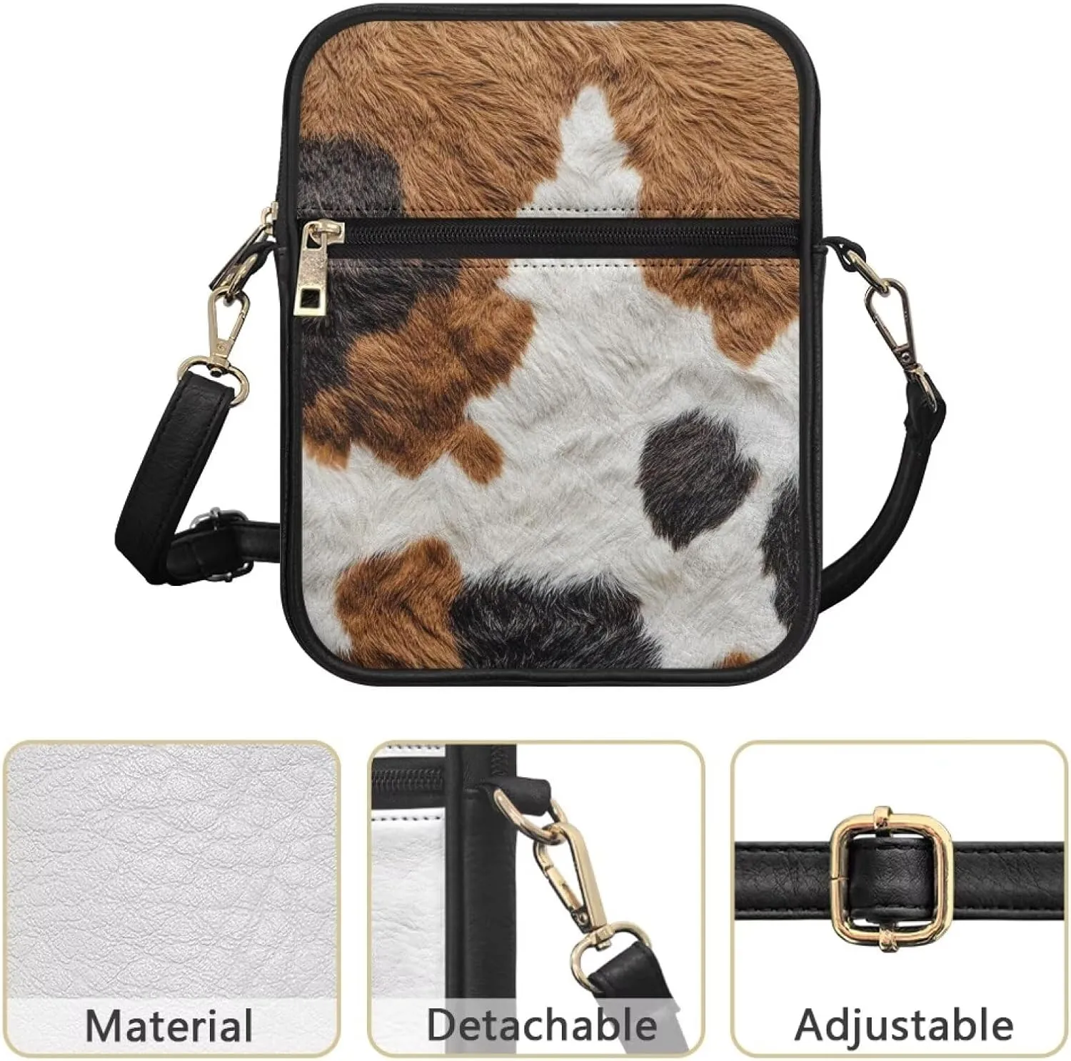 Small Messenger Bag for Women Crossbody with Zipper Closure Fashion Tote Bag for Women Leather