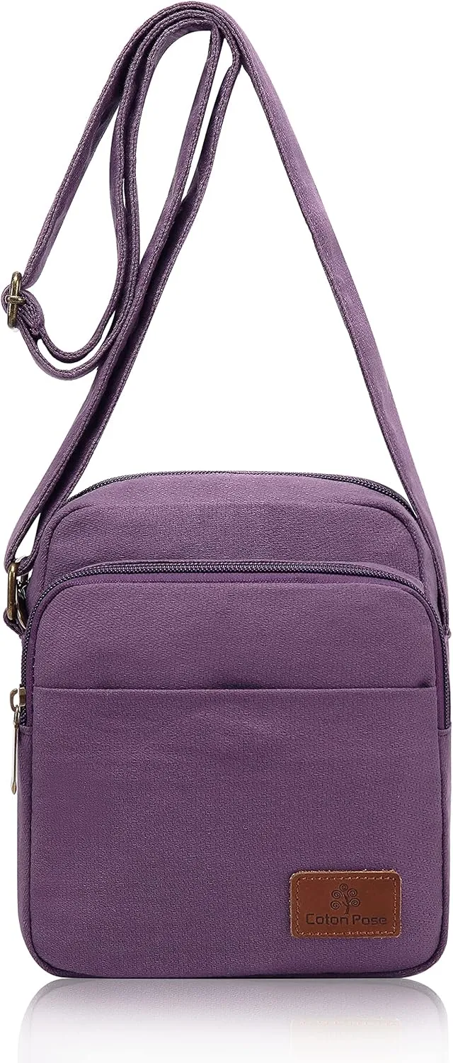 Small Mini Hippie Crossbody Bag Top Zip Canvas Sling Bag Jacquard cloth Hobo Handmade Bags