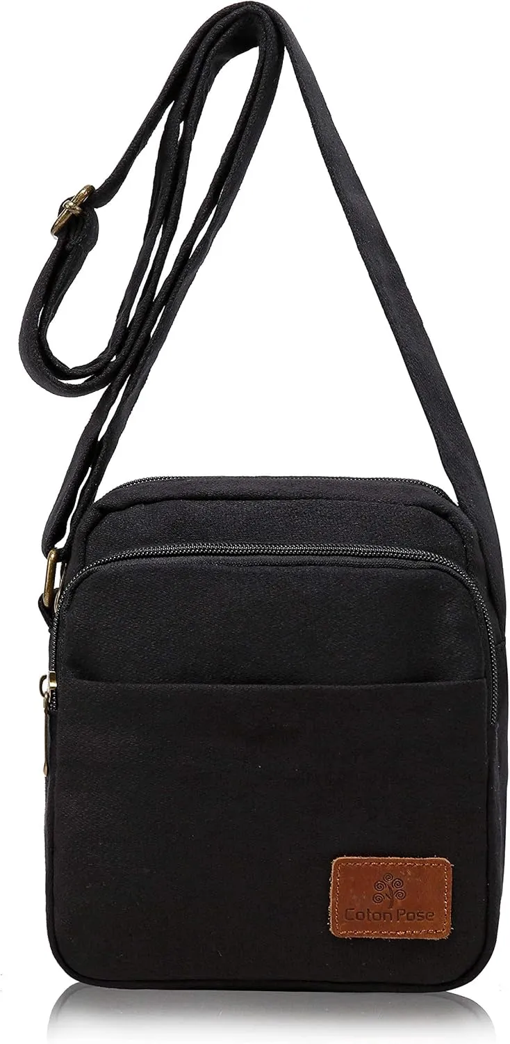 Small Mini Hippie Crossbody Bag Top Zip Canvas Sling Bag Jacquard cloth Hobo Handmade Bags