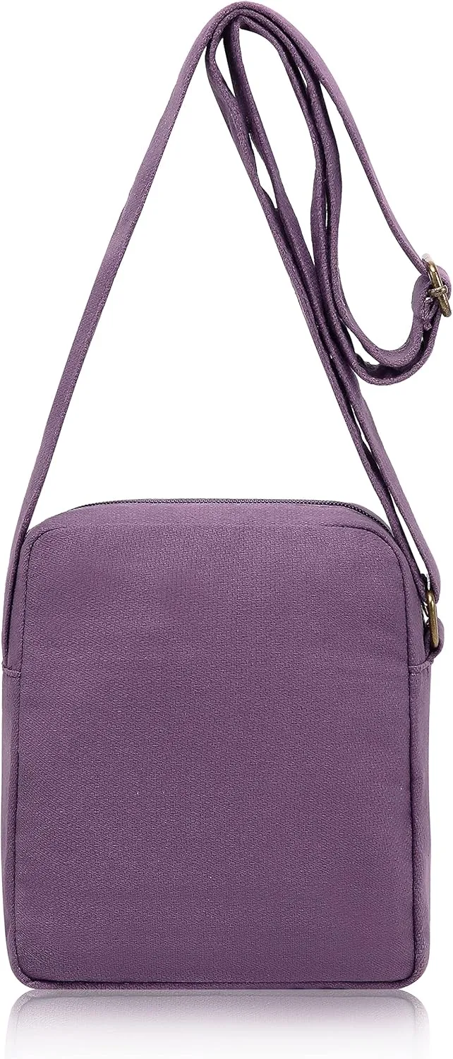 Small Mini Hippie Crossbody Bag Top Zip Canvas Sling Bag Jacquard cloth Hobo Handmade Bags