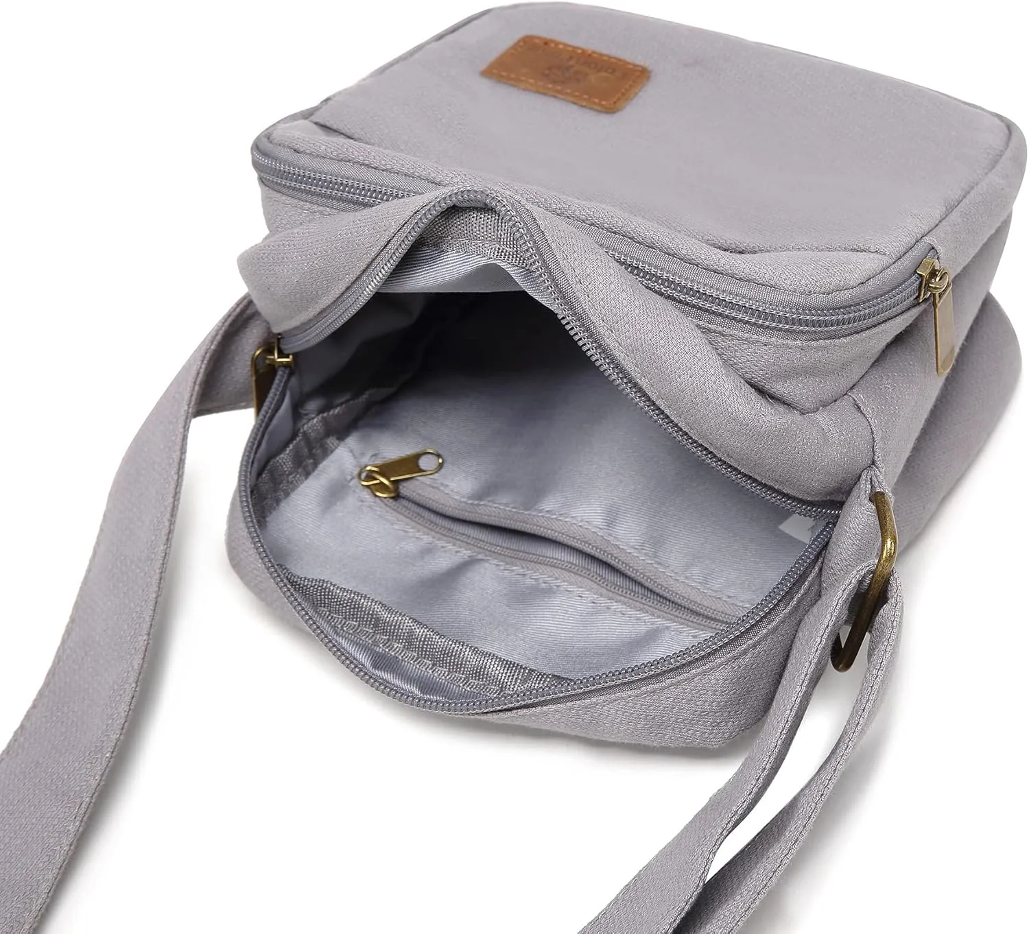Small Mini Hippie Crossbody Bag Top Zip Canvas Sling Bag Jacquard cloth Hobo Handmade Bags